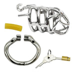 Accessoires de la cage de chasteté Axton en métal profil droit