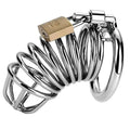 Cage de chasteté Classico en métal argenté simple et classique