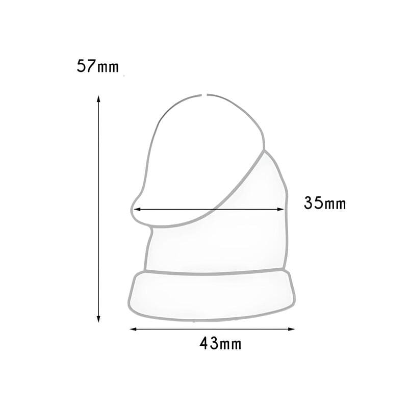 Cage de chasteté Corta inversée en métal avec gode court intégré et dimensions du gode
