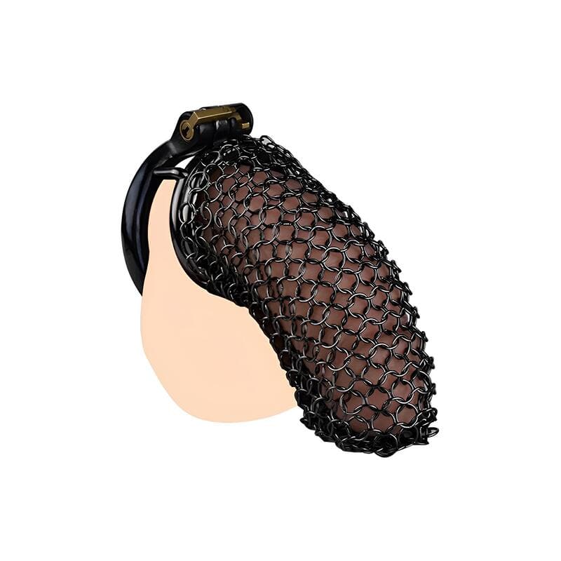 Anneau rond de la cage de chasteté Imperia en métal imposante en mailles ajourées 11 cm