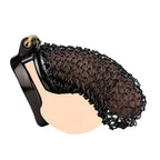 Cage de chasteté Imperia en métal imposante en mailles ajourées 11 cm