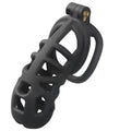 Cage de chasteté Maximus en plastique noir port permanent 11,3 cm