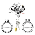 Accessoires et dimensions de la cage de chasteté Minima en métal modèle anatomique minime