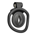 Cage de chasteté Minus plate en plastique noir ultra réduite