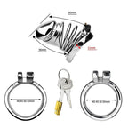 Accessoires et dimensions de la cage de chasteté Modus en métal modèle anatomique modéré