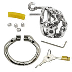 Accessoires de la cage de chasteté Moris en métal modèle BDSM