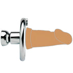 Cage de chasteté Nilo inversée en métal avec gode long intégré
