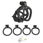 Accessoires inclus avec la cage de chasteté Nox en plastique noir petit modèle avec picots amovibles