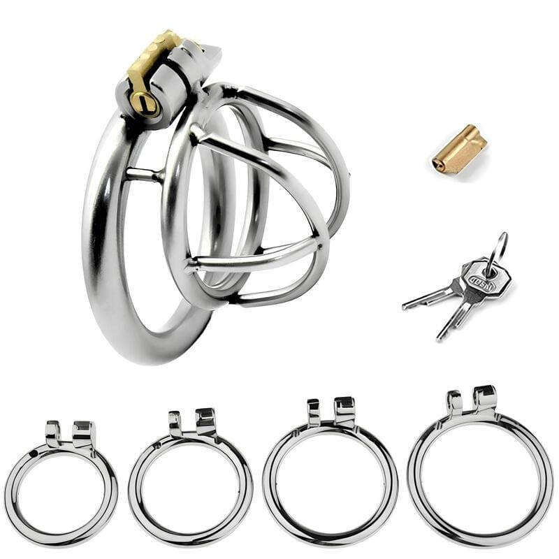 Accessoires fournis avec la cage de chasteté Prima en métal modèle d’initiation restreint