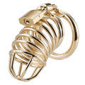 Cage de chasteté Royal en métal doré luxueuse et rayonnante