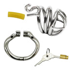 Accessoires de la cage de chasteté Stanis en métal forme référence courte 5 cm