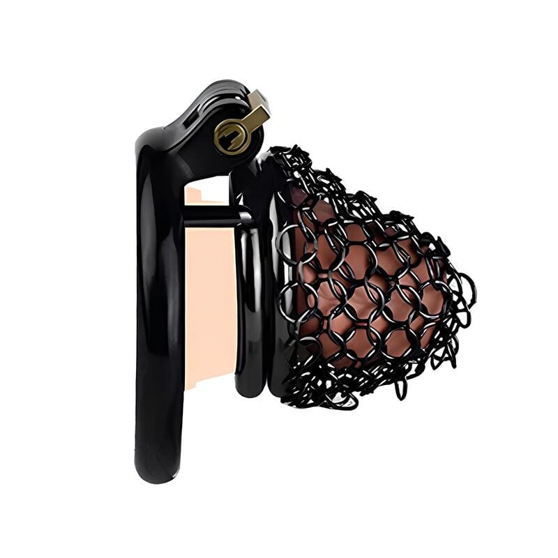 Anneau rond de la cage de chasteté Trima en métal compacte en mailles allégées 4 cm