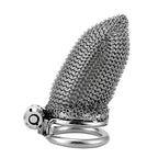 Cage de chasteté Triss en métal tressage d’acier et serrure tubulaire