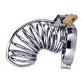 Cage de chasteté Twist en métal design de ressort courbé