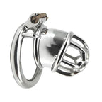Cage de chasteté Vesper en métal petite coque semi pleine